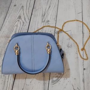 Simply Noelle Medium Ocean Blue Leather CrossBody